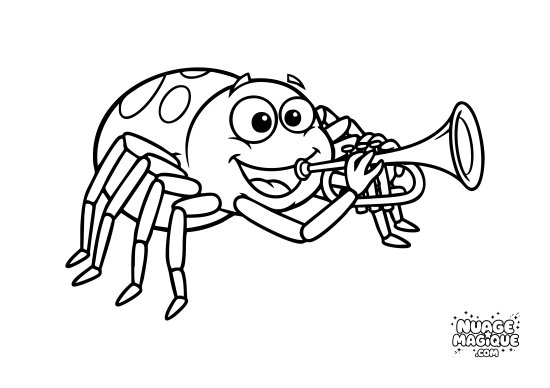 Araignée joue de la trompette