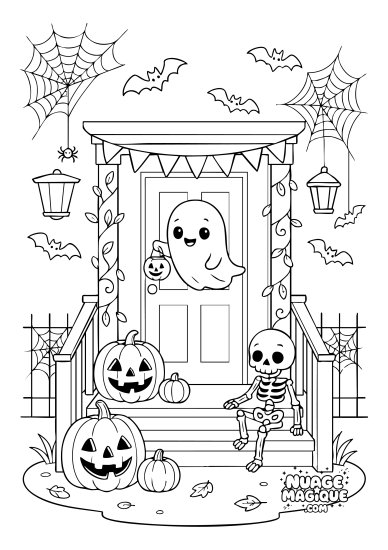 Décoration entrée Halloween