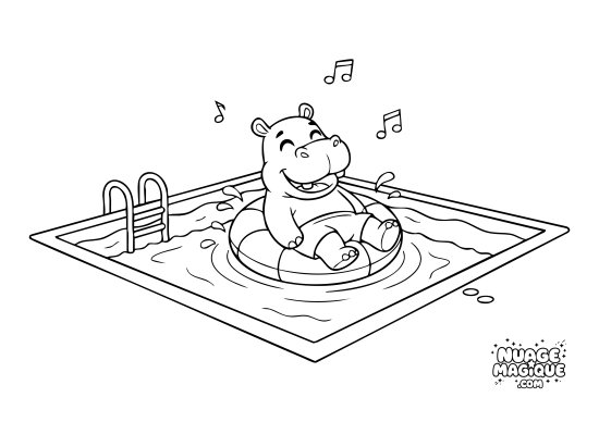 Hippo à la piscine