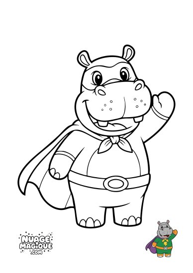 Hippopotame Super-héros