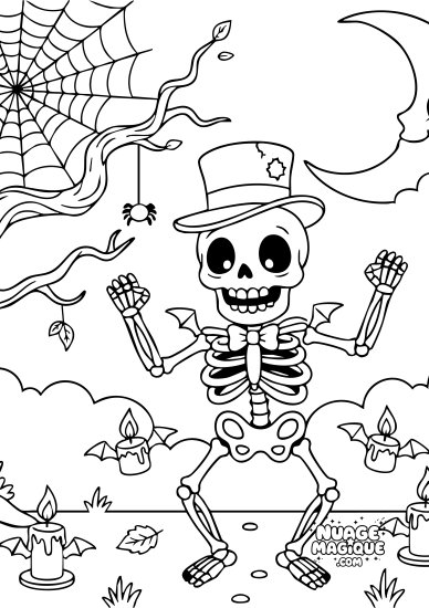 Squelette à colorier